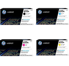 ~Brand New Original OEM-HP 655A Laser Toner Cartridge Set Black Cyan Yellow Magenta