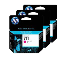 Brand New Original HP CZ135A (HP 711) INK / INKJET Cartridge High Yield Magenta 3 Pack