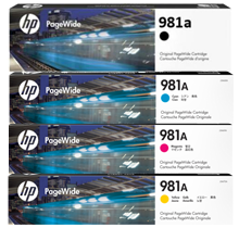 ~Brand New Original HP 981A Laser Toner Cartridge Set Black Cyan Magenta Yellow