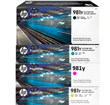 Brand New Original HP 981Y Extra High Yield Ink Cartridge Set Black Cyan Magenta Yellow