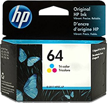 ~Brand New Original OEM-HP N9J89AN (HP 64) INK / INKJET Cartridge Tri-Color