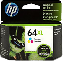 ~Brand New Original OEM-HP N9J91AN (64XL) INK / INKJET Cartridge Tri-Color