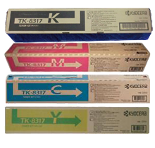 ~Brand New Original OEM-KYOCERA MITA TK-8317 Laser Toner Cartridge Set Black Cyan Magenta Yellow