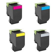 Lexmark 80C1 Laser Toner Cartridge Set Black Cyan Magenta Yellow