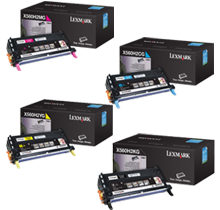 Brand New Original LEXMARK / IBM X560N High Yield Laser Toner Cartridge Set Black Cyan Yellow Magenta