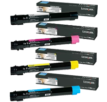 ~Brand New Original OEM-LEXMARK X950 High Yield Laser Toner Cartridge Set Black Cyan Magenta Yellow