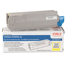 ~Brand New Original OKIDATA 43324401 Laser Toner Cartridge Yellow