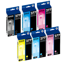 ~Brand New Original EPSON T277 INK / INKJET Cartridge Set Black Cyan Magenta Yellow Light Cyan Light Magenta