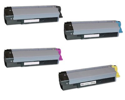 Original OKIDATA CX2033 / CX2033MFP Laser Toner Cartridge Set Black Cyan Yellow Magenta