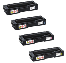 RICOH SPC 231 / 232 / 242 Set (Type SPC310HA) Laser Toner Cartrdige Black Cyan Magenta Yellow