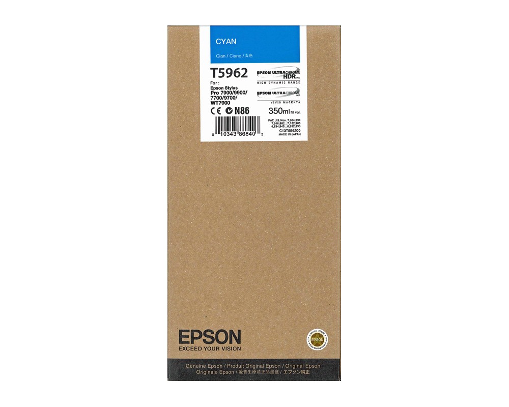 Original EPSON T596200 INK / INKJET Cartridge Cyan