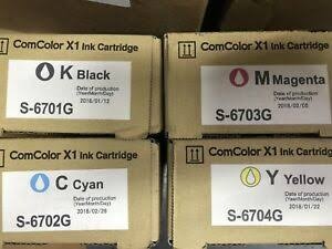 ~Brand New Original Riso ComColor X1 Set Black Cyan Magenta Yellow