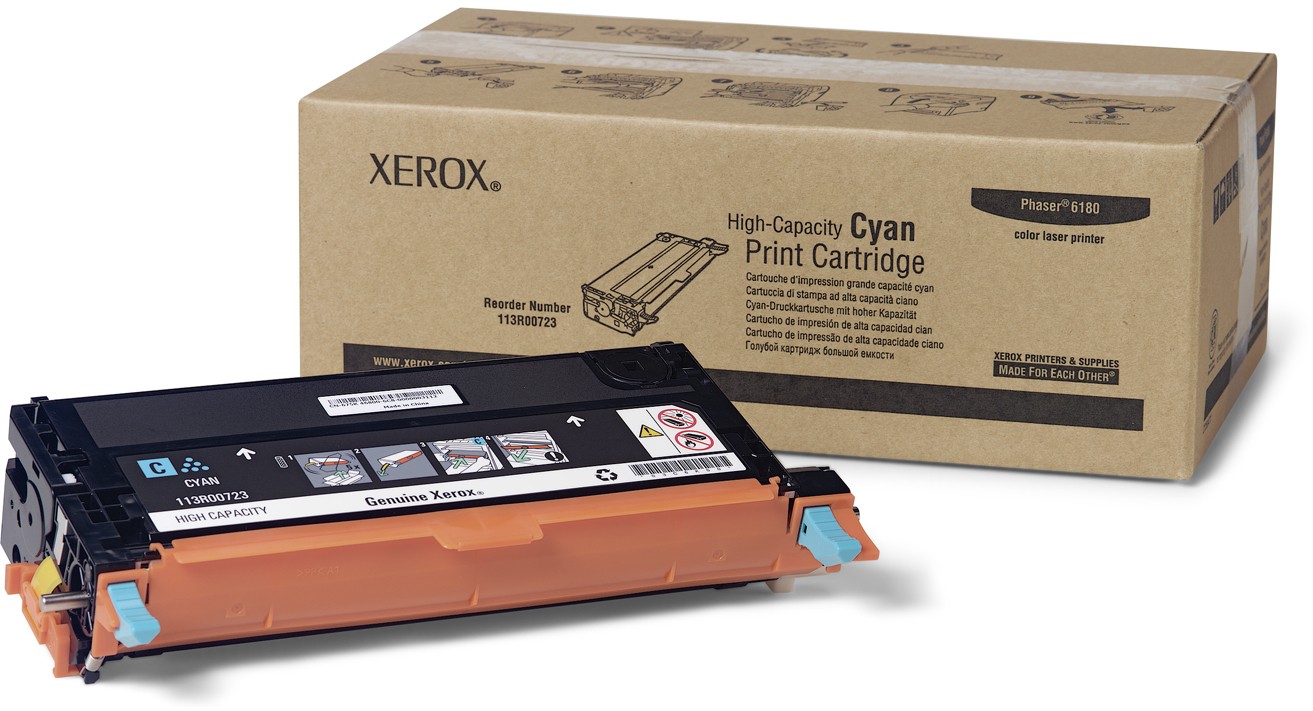 Brand New Original Xerox / TEKTRONIX 113R00723 Laser Toner Cartridge Cyan High Yield