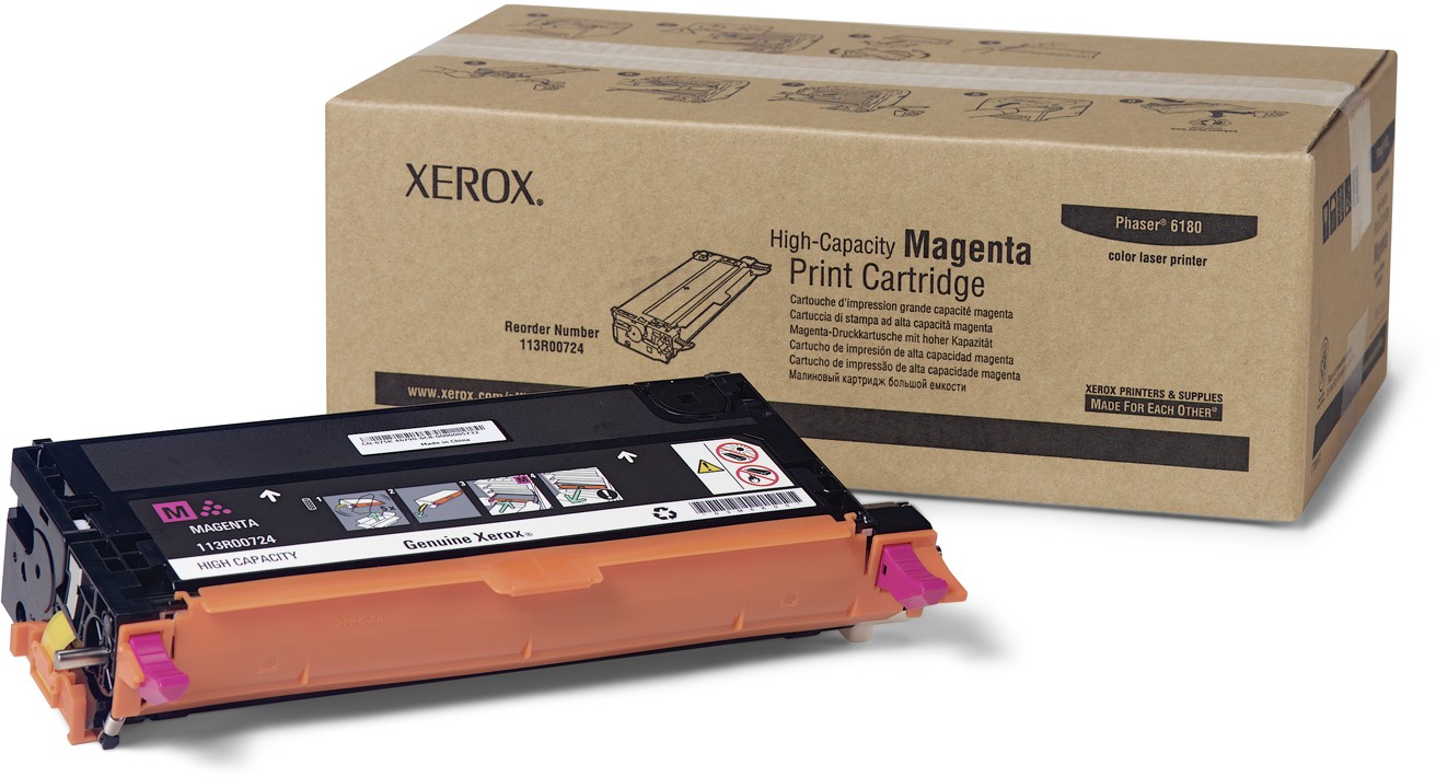 Brand New Original Xerox / TEKTRONIX 113R00724 Laser Toner Cartridge Magenta High Yield