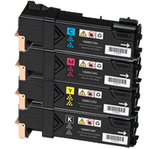 Xerox 6500 / 6505 High Yield Laser Toner Cartridge Set Black Cyan Yellow Magenta