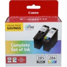 Brand New Original Canon PG-285 CL-286 Black Tricolor Value Pack Ink / Inkjet Cartridge