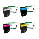 Brand New Original LEXMARK CX517 High Yield Laser Toner Cartridge Set Black Cyan Magenta Yellow