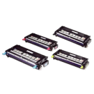 DELL 3130CN Laser Toner Cartridges Set Black Cyan Yellow Magenta High Yield