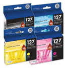 Brand New Original EPSON T127 Extra High Yield INK / INKJET Cartridge Set Black Cyan Yellow Magenta