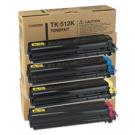 Brand New Original Kyocera Mita TK-512 Laser Toner Cartridge Set Black Cyan Yellow Magenta