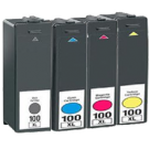 LEXMARK 100XL High Yield INK / INKJET Cartridge Set Black Cyan Yellow Magenta