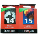 Brand New Original LEXMARK 53A4238 (14A / 15A) INK / INKJET Cartridge Black Color TWIN PACK