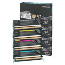 Brand New Original LEXMARK / IBM C734 Laser Toner Cartridge Set Black Cyan Yellow Magenta