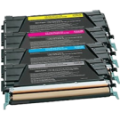 LEXMARK / IBM C734 Laser Toner Cartridge Set Black Cyan Yellow Magenta