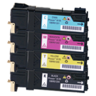 Xerox 6125 Laser Toner Cartridge Set Black Cyan Yellow Magenta