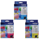 Brand New Original BROTHER INK LC2033PKS INK / INKJET 3 Pack Color Set Cyan Yellow Magenta