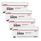 Brand New Original OEM CANON 040H High Yield Laser Toner Cartridge Set Black Cyan Magenta Yellow