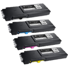 Dell S3840 / S3845 Extra High Yield Laser Toner Cartridge Set Black Cyan Magenta Yellow