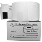 DYMO 30321 White Large Address Label Rolls - 1-2/5" x 3-1/2" 260 Labels Per Roll
