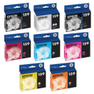 Brand New Original EPSON T159 INK / INKJET Cartridge SET High Yield Ultra Chrome 8 Cartridges (Black Cyan Yellow Magenta Optimizer Red Orange Matte Black)