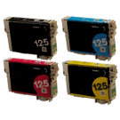 EPSON T125 INK / INKJET Cartridge Set Black Cyan Magenta Yellow