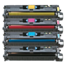 HP 2550 Laser Toner Cartridge Set Black Cyan Yellow Magenta High Yield