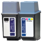 HP 51629A / 51649A (29A / 49A) INK / INKJET Cartridge Combo Pack Black Tri-Color