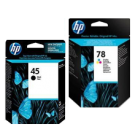 ~Brand New Original HP 51645A / C6578A (45A / 78A) INK / INKJET Cartridge Combo Pack Black Tri-Color