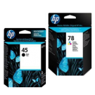 Brand New Original HP 51645A / C6578A (45A / 78A) INK / INKJET Cartridge Combo Pack Black Tri-Color