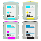 HP 88XL INK / INKJET Cartridge Set Black Cyan Yellow Magenta High Yield