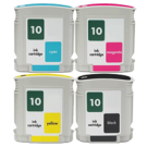 HP 10 INK / INKJET Cartridge Set Black Cyan Yellow Magenta