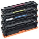 HP CP1215 (HP 125A) Laser Toner Cartridge Set Black Cyan Yellow Magenta