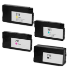 HP 711 INK / INKJET Cartridge High Yield Black Cyan Yellow Magenta