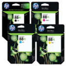 ~Brand New Original HP 88XL INK / INKJET Cartridge Set Black Cyan Yellow Magenta High Yield