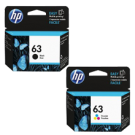 Brand New Original HP F6U61AN / F6U62AN (HP 63) INK / INKJET Cartridge Combo Pack Black Tri-Color