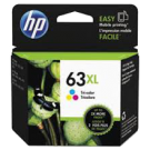 Brand New Original HP F6U63AN (HP 63XL) High Yield INK / INKJET Cartridge Tri-Color