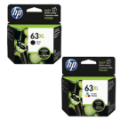 ~Brand New Original HP F6U63AN / F6U64AN (HP 63XL) High Yield INK / INKJET Cartridge Combo Pack Black Tri-Color