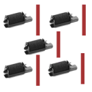 IR-40T INK ROLLER Ribbons 5-PACK Black / Red