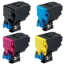 KONICA MINOLTA C3350 / C3850 (TNP-48) Laser Toner Cartridge Set Black Cyan Magenta Yellow