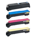 TK-522 Laser Toner Cartridge Set Black Cyan Magenta Yellow